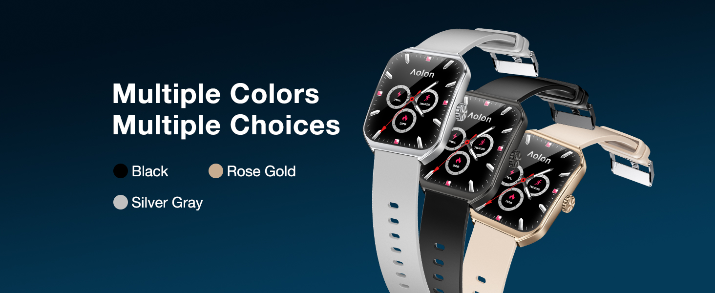 black rose gold silver smart watches