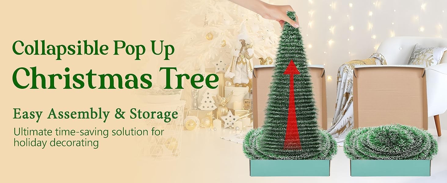 6 ft pop up christmas tree