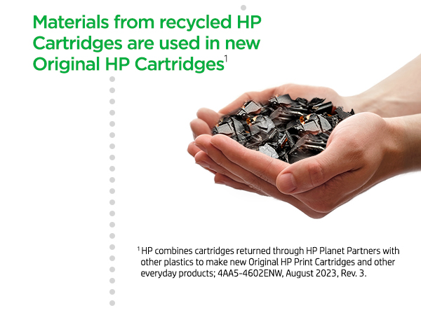original hp toner print sharp black text recycled cartridges high air quality secure printing