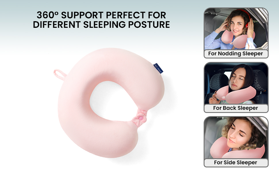 Neck Pillow Memory Foam Extra Comfort Travel Pillow for Airplane Neck Support Pillow for Sleeping