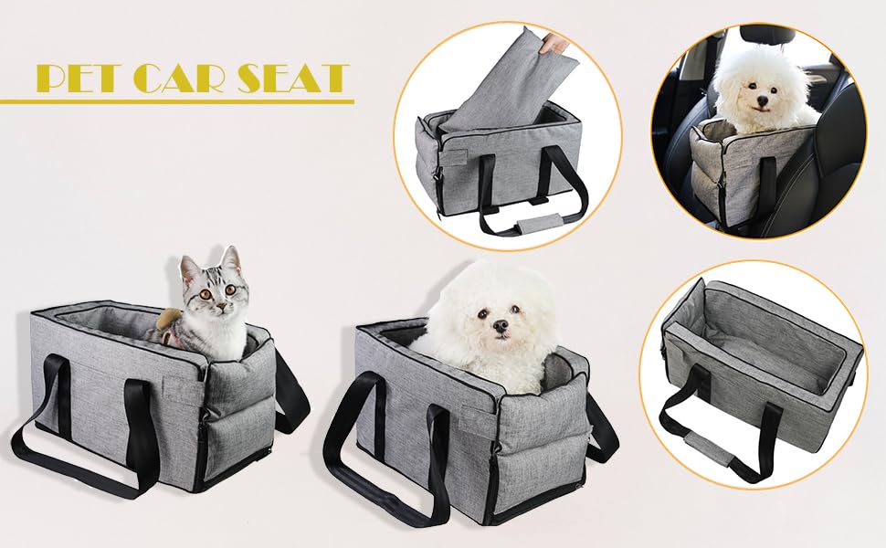 Center Console pet car seat Puppy Dog Booster seat on Middle armrest