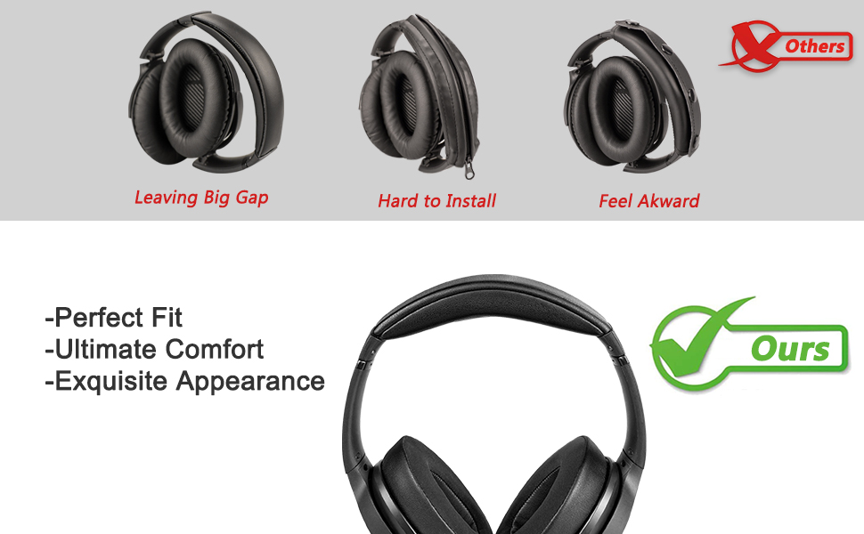 SOULWIT Replacement Headband Pad Kit for Bose 25(QC25