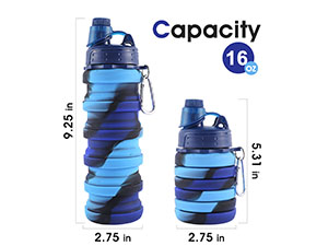 Silicone Foldable Sports Water Bottles