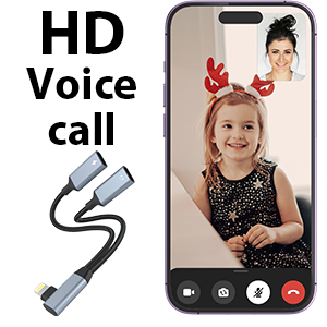 Dual Lightning Headphones Jack and Charger Adapter