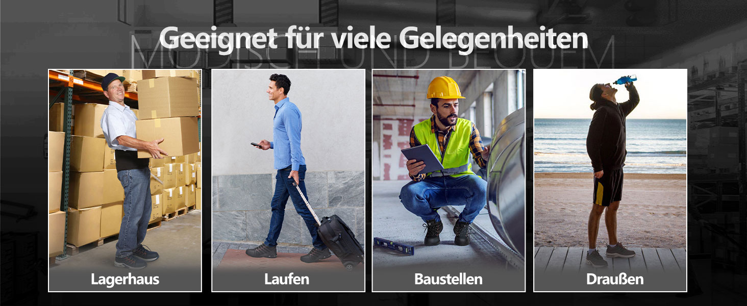SUADEX Arbeitsschuhe Herren Leicht Sportlich Sicherheitsschuhe Damen Atmungsaktiv mit Stahlkappe