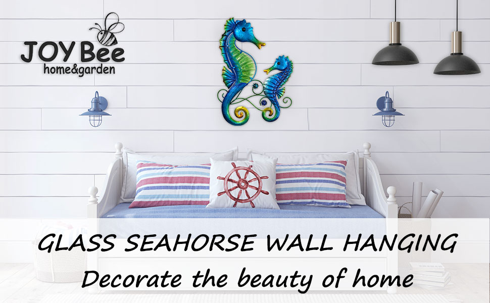 Metal Seahorse Family Wall art Decor