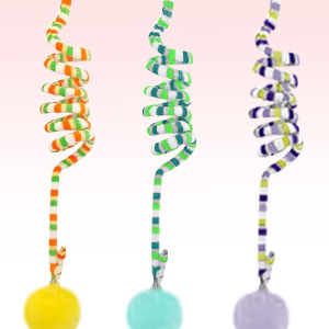 Retractable Cat Teaser Toy Cat Toys Cat Feather Toy Hanging Spring Cat Teaser Suction Cup