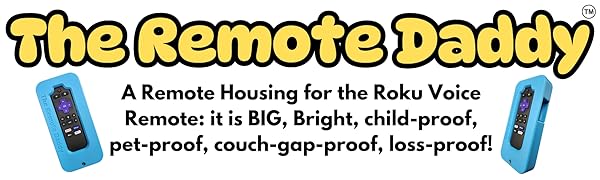 Remote Daddy Logo with two Remote Daddy housings