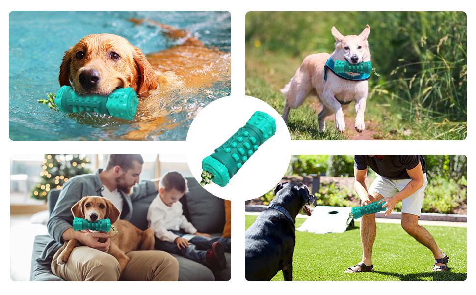 Dog Chew Toys for Aggressive Chewers, Indestructible Dog Toys Reduces
