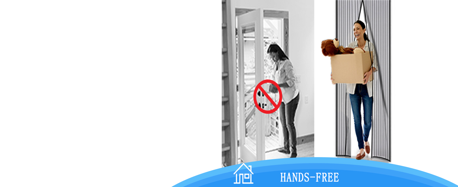 hands free mosquito net for door