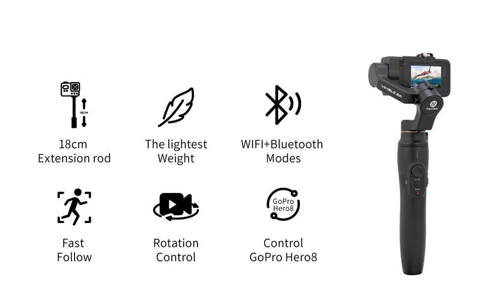 FeiyuTech Vimble 2A 3Axis Gimbal Stabilizer Telescoping Handheld for