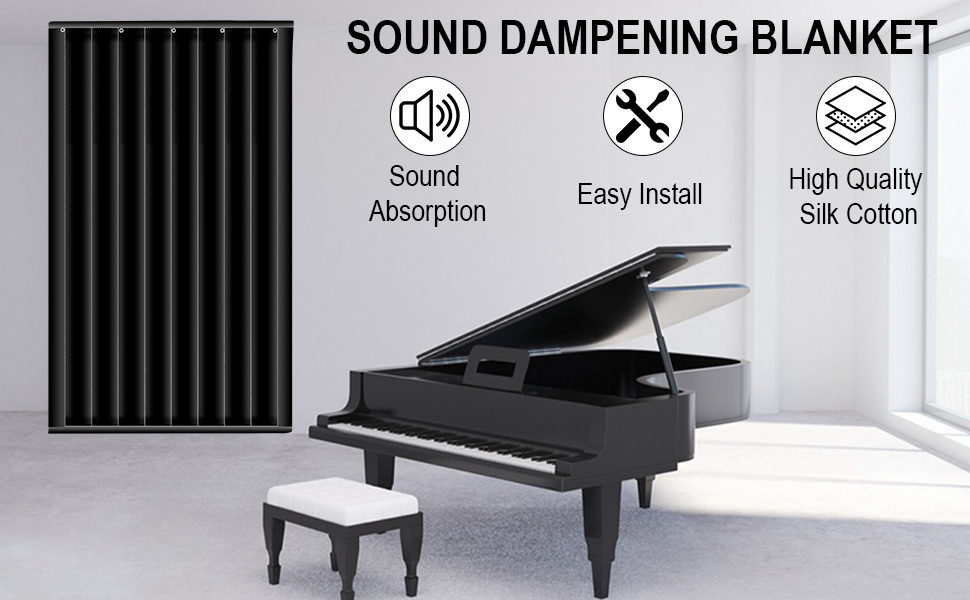 Niome Sound Dampening Blanket, 94 x 55 Inch Sound Absorption Sheet