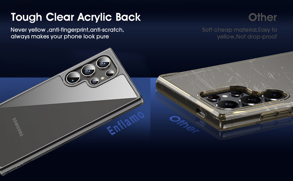 S25 ultra case clear black