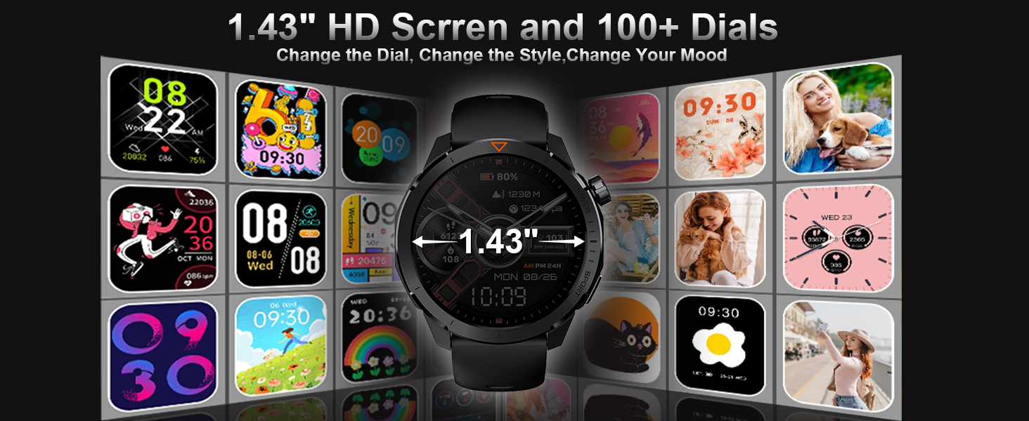 HD screen and watch face
