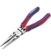 WORKPRO Premium 6” Needle Nose Pliers, Paper Clamp Precision, Heavy-Duty CRV Steel, Large Soft Gr...