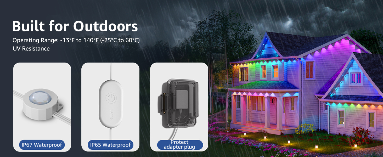 outdoor permanent led lights