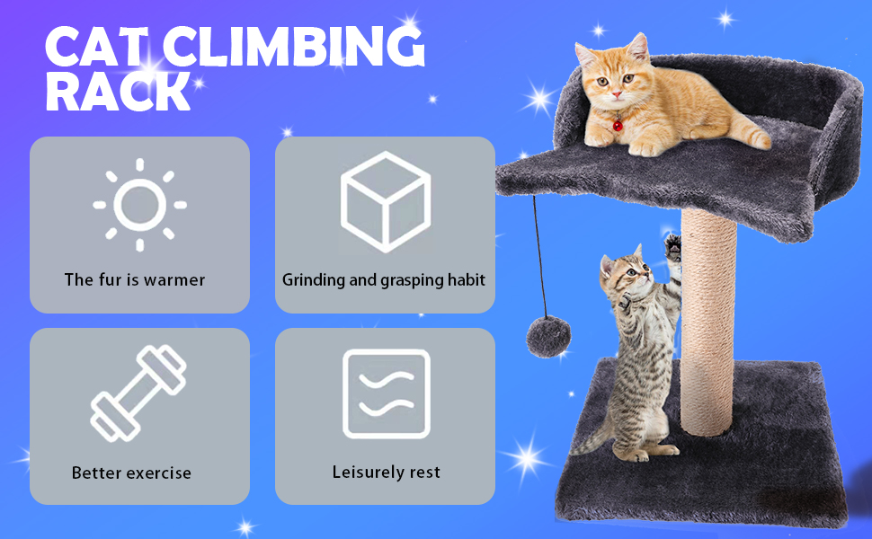 PowerKing Sisal Cat Scratcher, Cat Scratching Post Platform with