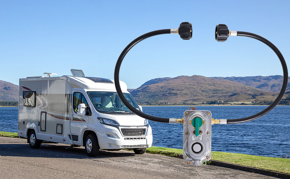 RV Propane Regulator, 2 Stage Auto Changeover LP Propane Gas Regulator