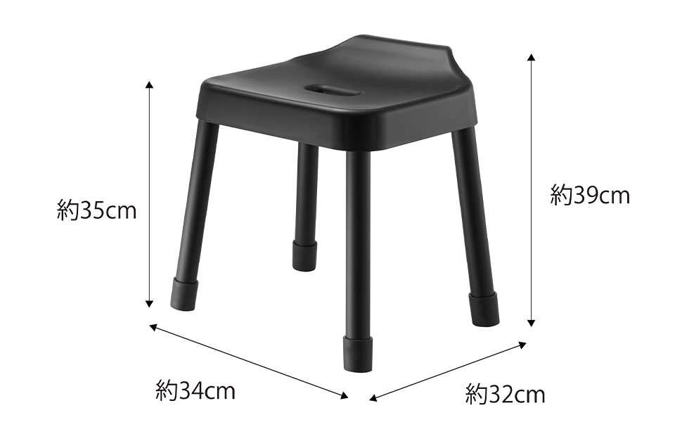 Amazon｜山崎実業(Yamazaki) 引っ掛け 風呂イス SH35 ブラック