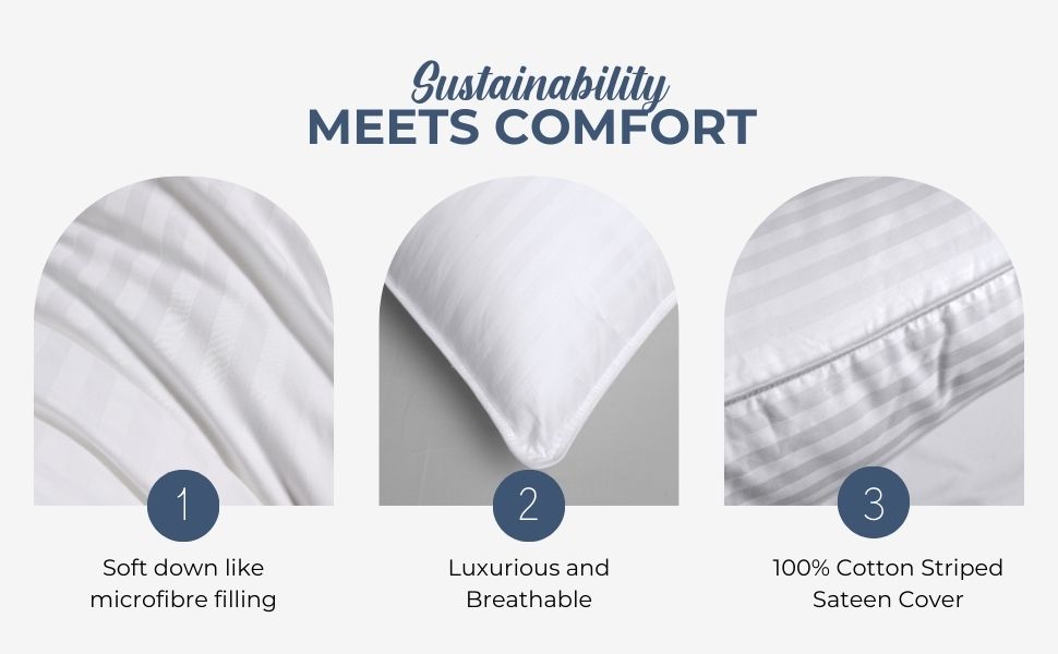 9009564A, Sateen, cotton, pillows, twin, 4 pack