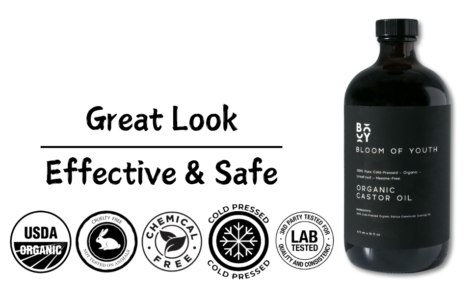 Bloom of youth's castor oil will always be hexane free, cold press, third party tested, USDA organic