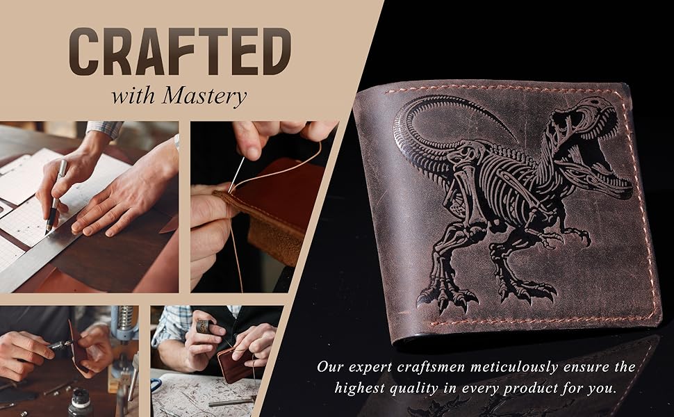 Leather handmade bifold wallet