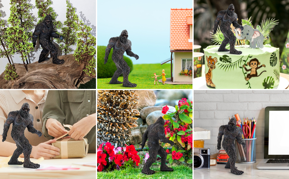 Operitacx Bigfoot Garden Statue Bigfoot Figure Statue Craft PVC Bigfoot