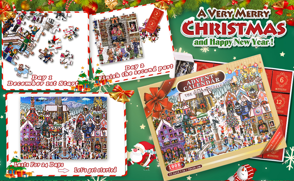 Amazon.com: bilimel Advent Calendar Christmas Jigsaw Puzzles