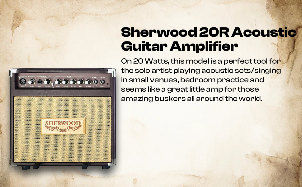 Carlsbro Sherwood 20R Acoustic Guitar Amplifier 1 SPN-NVU