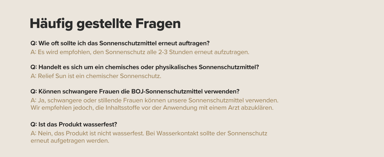 Der Text lautet „Häufig gestellte Fragen“ (Häufig gestellte Fragen auf Deutsch), gefolgt von mehreren Fragen- und Antwortabschnitten im deutschen Text.