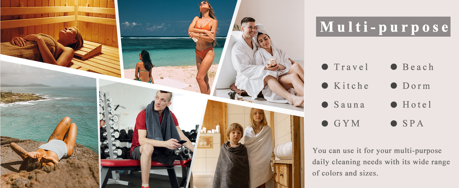 4 Pack Oversized Bath Towels Set, Light Green 35"x70" Extra