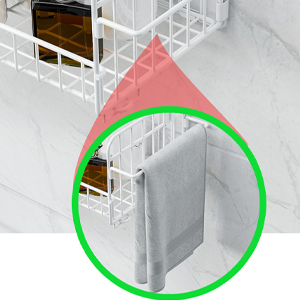 タオル掛けは機能が拡張され、使用しないときは取り外すことができます