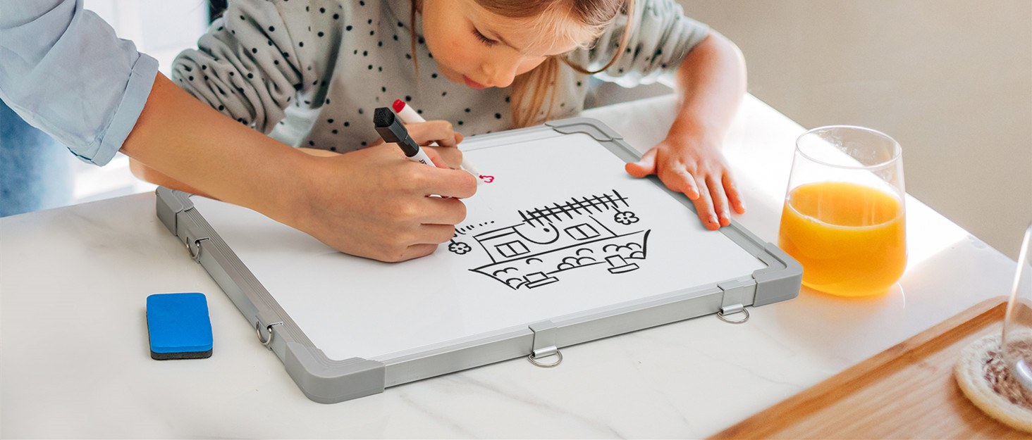 Dry Erase White Board with Stand, ARCOBIS 12" x 16" Weekly