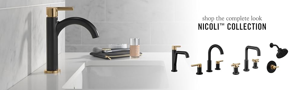 Nicoli Collection shows several Delta Nicoli bath products