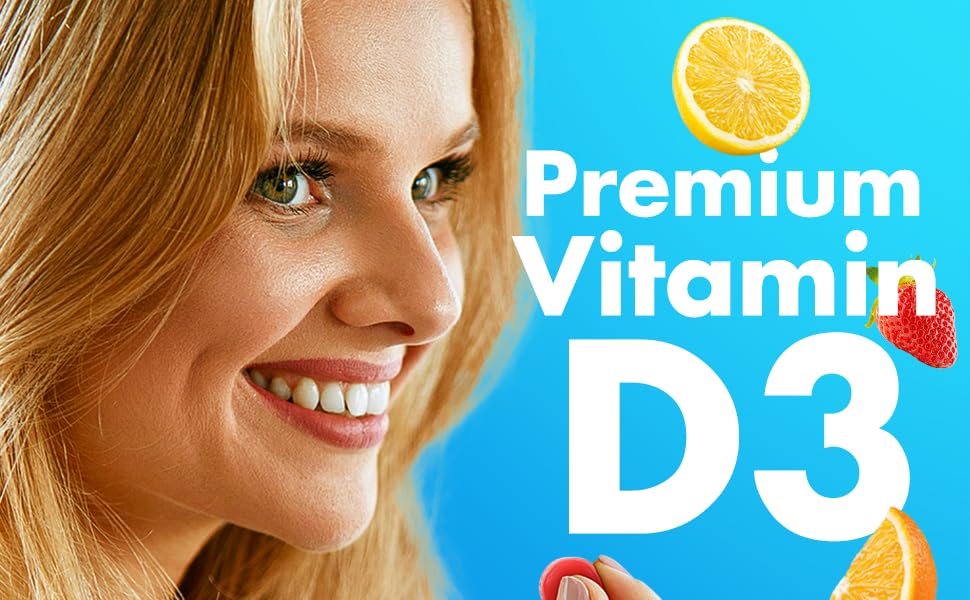 Happy Healthy Wellness Premium Vitamin D3 Vegan Gummies for