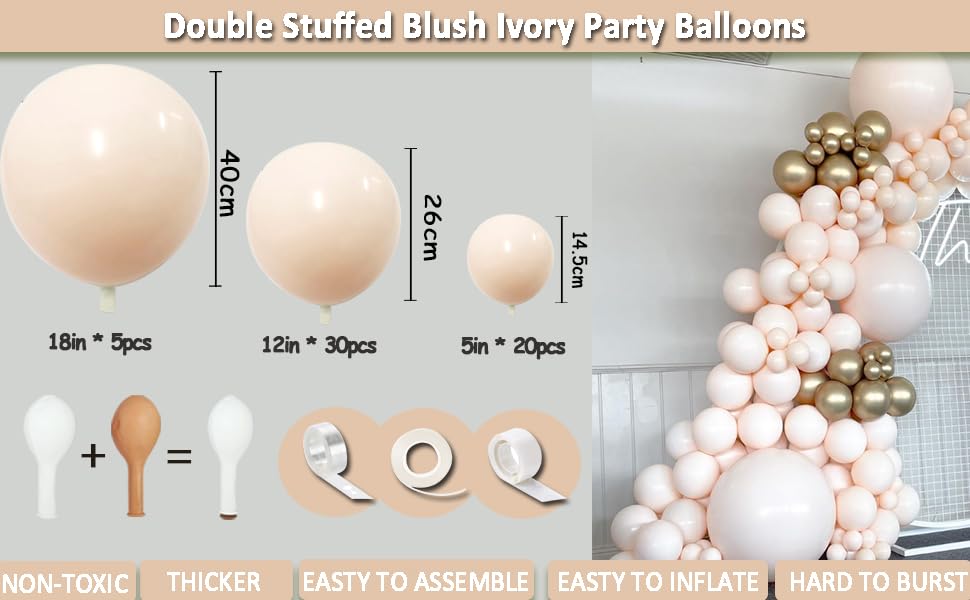 cream white balloon garland