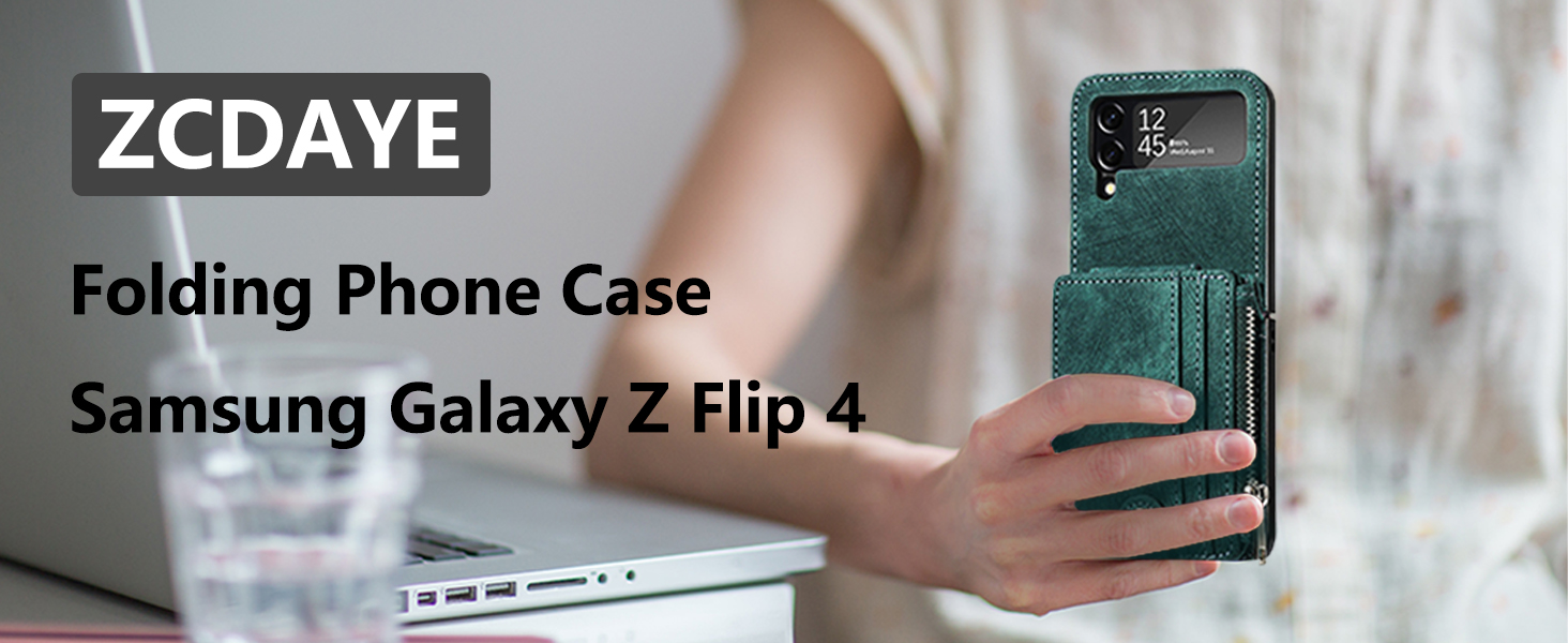 ZCDAYE Wallet Case for Samsung Galaxy Z Flip 4 Case,Samsung Z Flip 4 5G