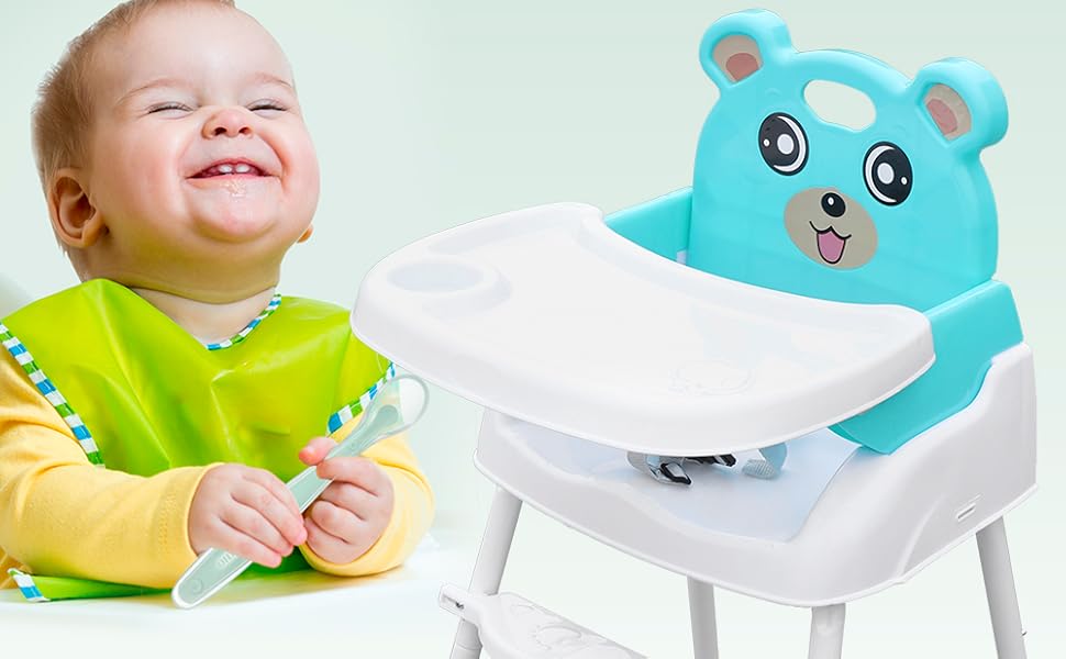 NadineDutol 4in1 Dining Chair for Toddlers, Adjustable Folding Dining