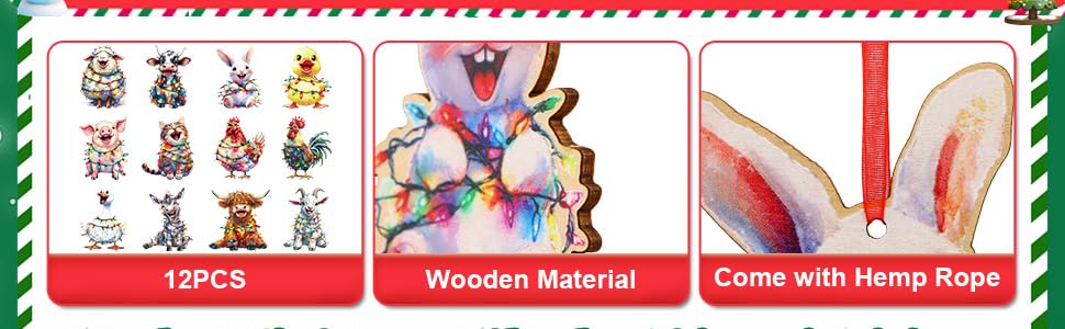 Animal Christmas Decoration for Indoors Home Party Supplies for Men Women Kids