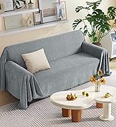 KinCam Couch Cover, Washable Sofa Cover Jacquard Woven Sectional Couch Cover, 1-Piece Tassel Furn...