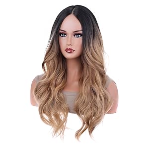 long middle part wig