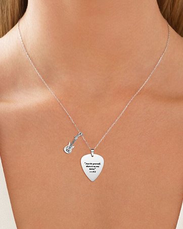 COTATI Quotes Guitar Pick Necklace