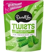Darrell Lea Twisted Granny Smith Green Apple Soft Australian Made Licorice 10oz Bag - NON-GMO, Pa...