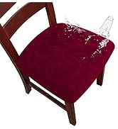 Genina Waterproof Chair Seat Covers Dining Room Chair Covers Stretch Seat Cover for Dinning Room ...