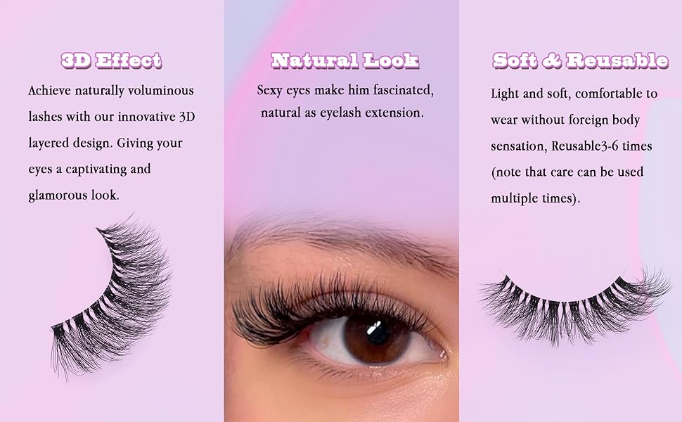 clear band lashes