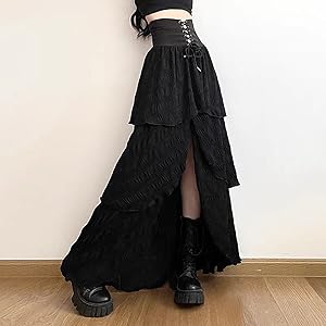 anauans 黒 フレアスカート ティアード アニュアンス anuans ボリュームティアードオーガンジースカート