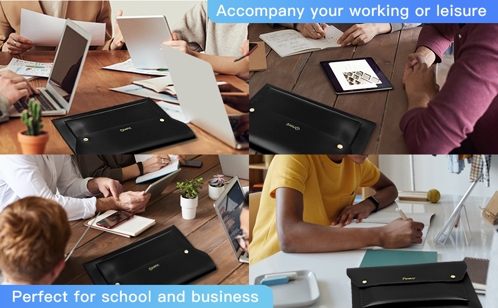 black leather ipad case sleeve 