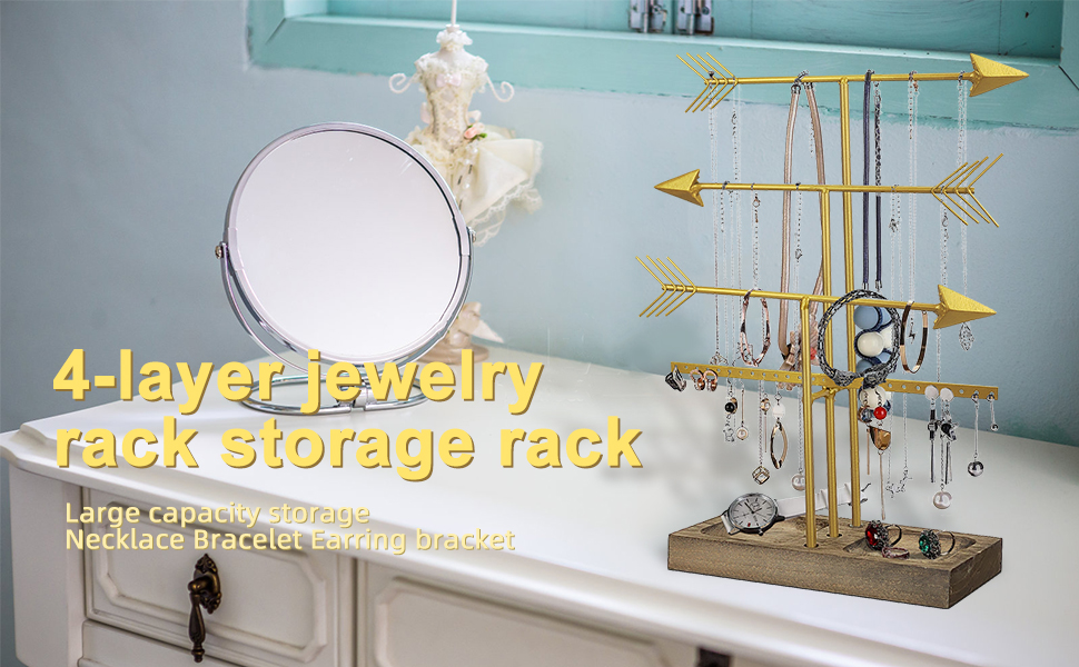 Amazon.com: Urban Deco Arrow Jewelry Organizer Stand 4-Tier