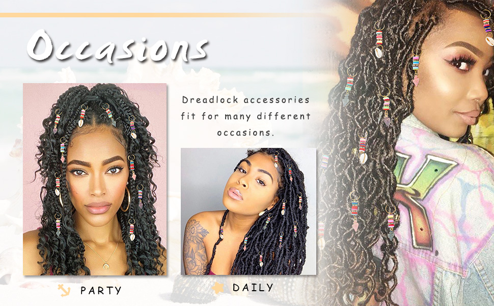 african dreadlock accessories for black women