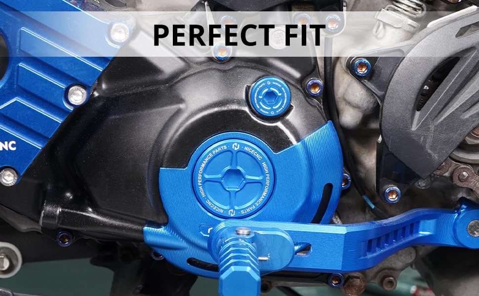 NICECNC Blue Crankcase Cover and Engine Timing Plug